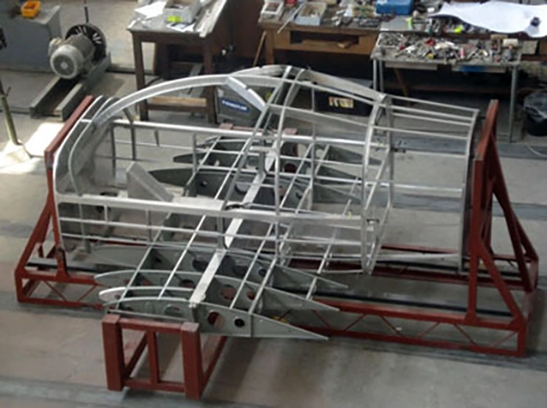 Wing ribs and stringers. Wing ribs and stringers.